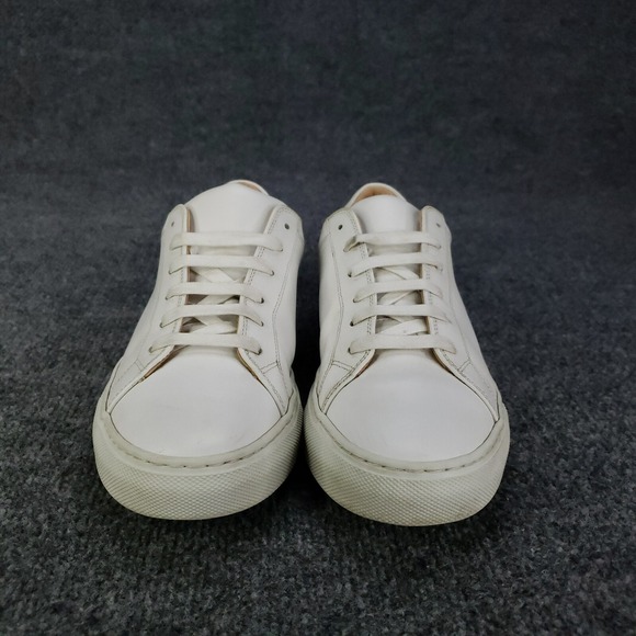 Margaux The Sneaker Women's EU 39.5 / US 9.5 White Calf‎ Leather Handmade Shoes - Picture 2 of 16